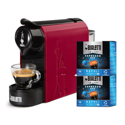 GIOIA ROSSO+32 CAPS MACCHINA CAFFÈ CAPSULE, Rosso
