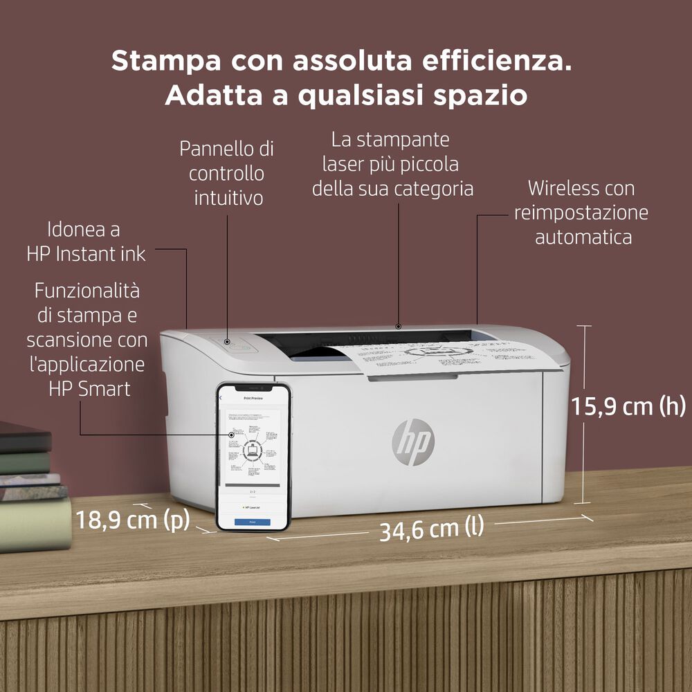 STAMPANTE LASERJET M110W, Laser, image number 1